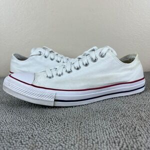 Converse Chuck Taylor All Star Canvas White Red Blue Shoes Men's Size 9